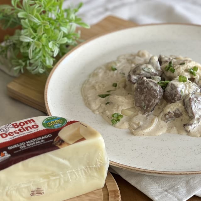 Filé ao molho de Champignon